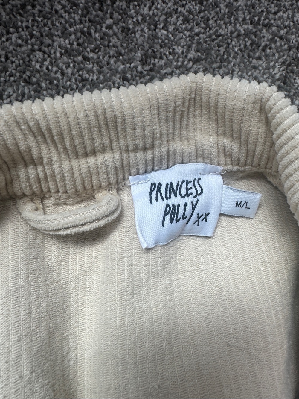 Princess Polly Beige Corduroy Shacket Jacket - Picture 5 of 6